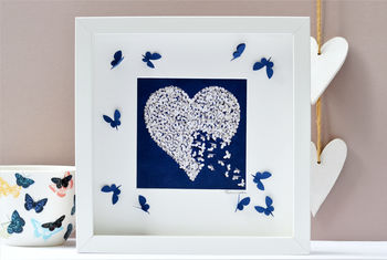 Butterfly Heart Of Gold Thank You Picture, Personalised, 5 of 8