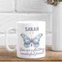 Friend Butterfly Personalised Gift Mug, thumbnail 3 of 3