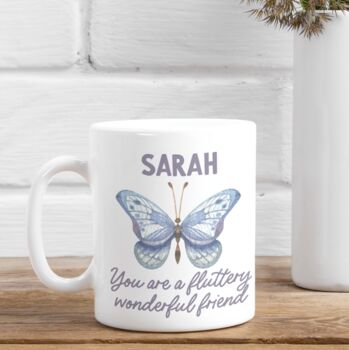Friend Butterfly Personalised Gift Mug, 3 of 3