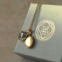 Turquoise Gemstone Personalized Charm Locket, thumbnail 11 of 12