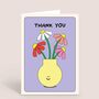 Many Thanks Flower Vase Thank You Card Set Pack, thumbnail 2 of 3