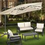 Garden Parasols Umbrella With LED Solar Rotatable 3x3m, thumbnail 1 of 10