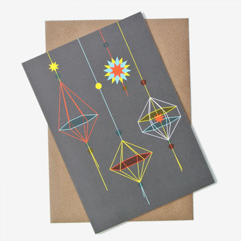 'Christmas Eve' Pack Of Eight Geometric Christmas Cards, 4 of 5