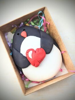 Hand Iced Personalised Penguin Biscuit Gift, Fathers Day Gift, 3 of 3