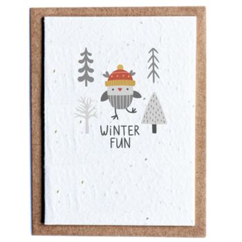 Plantable Winter Fun Designs Christmas Cards 6pk, 3 of 3