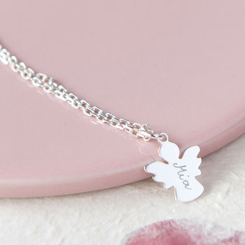 Personalised Guardian Angel Charm Chain Necklace, 3 of 6