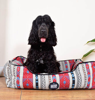 Aztec Bolstered Dog Sofa Bed, 2 of 7