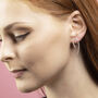 Statement Curled Wishbone Sterling Silver Stud Earrings, thumbnail 4 of 7