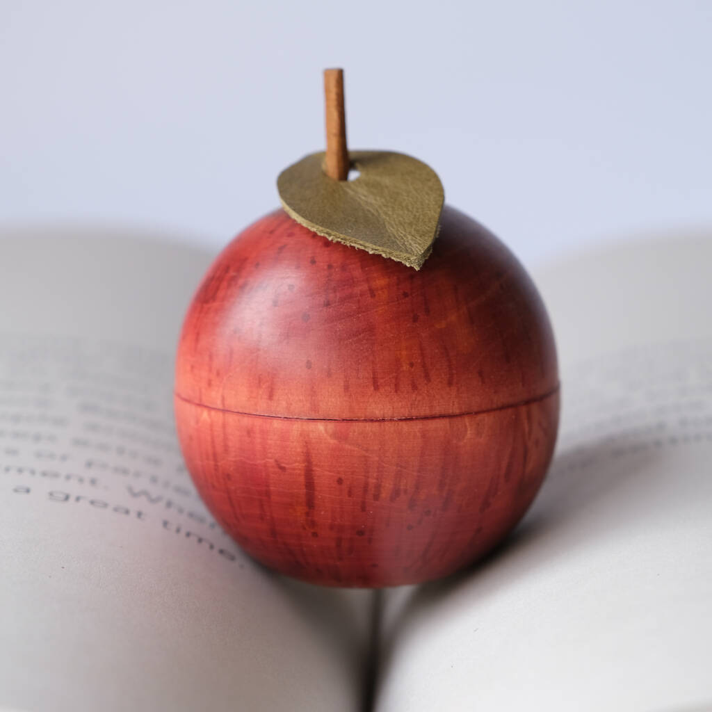 I Love You To The Core Fifth Anniversary Wooden Apple, 1 of 2