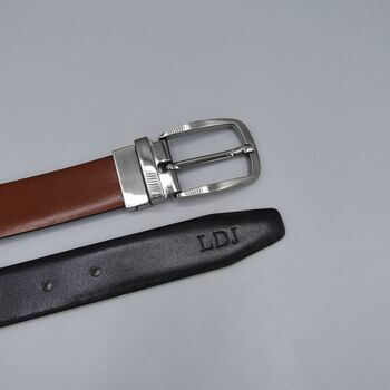 Personalised Men's Leather Reversible Belt, 2 of 6
