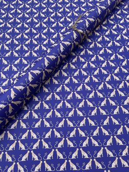 Royal Blue Cheetah Wrapping Paper, 2 of 11