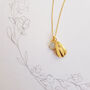 March Birthflower Birthstone Gold Plated Necklace 925, thumbnail 6 of 8