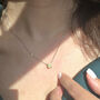 Citrine 1ct Moissanite Crystal Sterling Silver Necklace, thumbnail 4 of 5