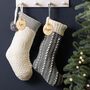 Personalised Chunky Knit Christmas Stockings, thumbnail 1 of 8