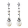 Antique Inspired Long Pearl Drop Earrings, thumbnail 3 of 5