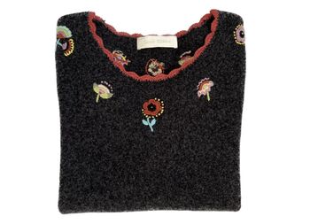 Grey Embroidered Cardigan, 3 of 6