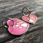 Pink And Silver Heart Pet ID Tag, thumbnail 5 of 8