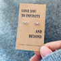 Infinity Silver Earrings. Love You To Infinity, thumbnail 1 of 4