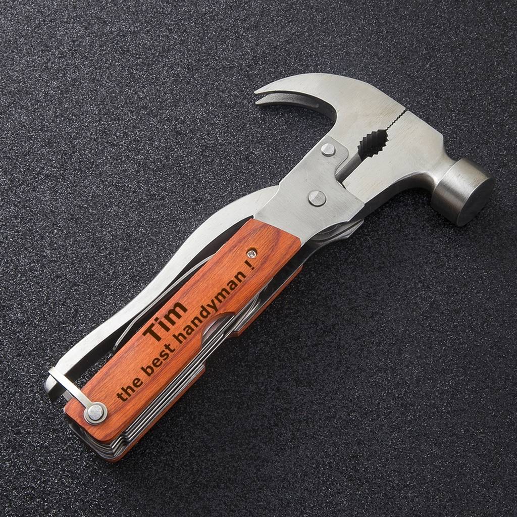 personalised 12in1 multi function hammer tool by natural gift store