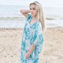 'Mia' Turquoise And Gold Paisley Kaftan, thumbnail 3 of 4