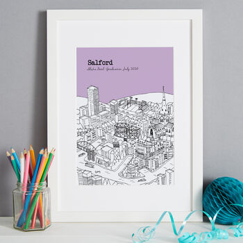 Personalised Salford Graduation Gift Print, 2 of 11