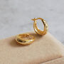 Gold Plated Chunky Cosmic Huggie Hoops, thumbnail 3 of 6