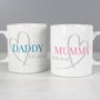 Personalised Mummy And Daddy New Parent Mug Set, thumbnail 1 of 4