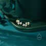 Cz Hydrangea Bouquet Internally Threaded Flat Back In Sterling Silver, thumbnail 5 of 12