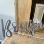 'Bonjour' Metal Word Sign Wall Art Decoration, thumbnail 5 of 6
