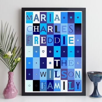 Family Names Print Personalised Gift, 9 of 12