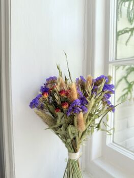 Purple And Red Flower Bouquet With Spray Roses, 5 of 5