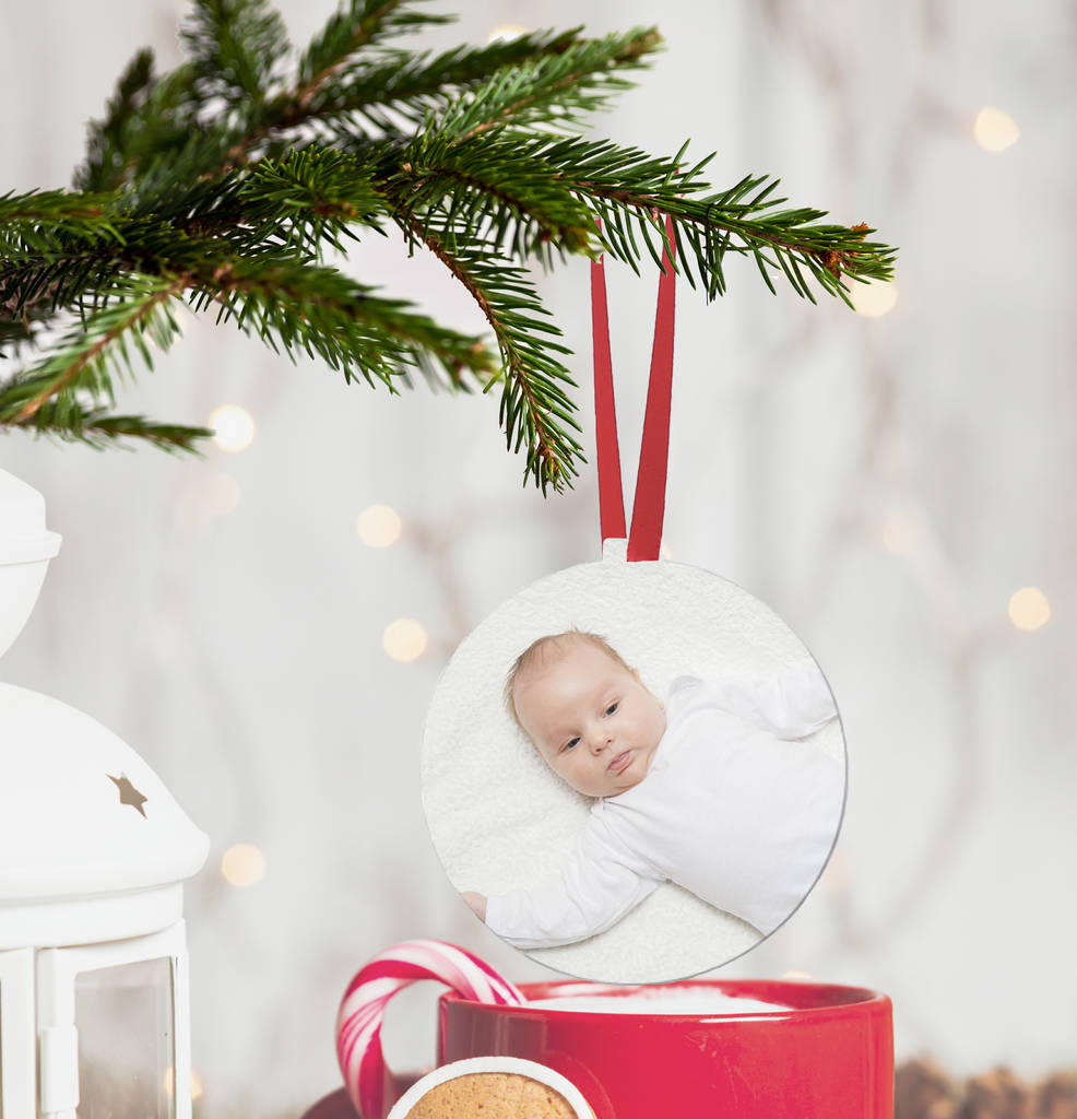 Personalised Baby S First Christmas Photo Bauble By Chips Sprinkles