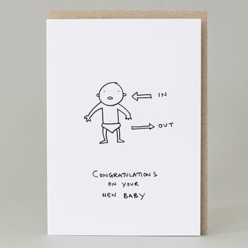 'In And Out' New Baby Card, 2 of 5