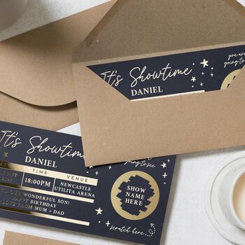 Personalised Concert Ticket Gift Voucher Birthday, 5 of 8