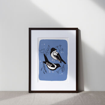 Two For Joy Magpie Art Print, 3 of 4