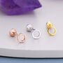 Sterling Silver Open Circle Screw Back Earrings, thumbnail 1 of 12
