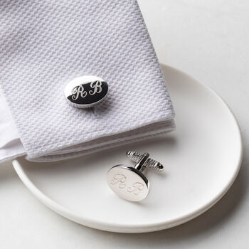 Engraved Oval Cufflinks, 2 of 12