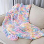 Pastel Large Colourful Chunky Knit Chenille Throw Blanket, thumbnail 1 of 2