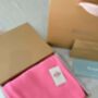 Neon Pink 100% Cashmere Travel Wrap Shawl Gift Boxed, thumbnail 2 of 12