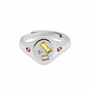 Multi Stone Jewelled Adjustable Signet Ring, thumbnail 5 of 11