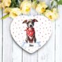Personalised Cute Whippet Wearing A Red Bandana, thumbnail 1 of 2