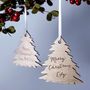 Personalised Gold First Christmas Tree Decoration, thumbnail 4 of 7