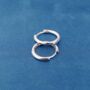 Sterling Silver 12mm Huggie Hoops, Minimalistic Hoop Earrings, thumbnail 4 of 7
