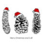 Pine Cones With Christmas Hats Pack Of Six, thumbnail 6 of 6