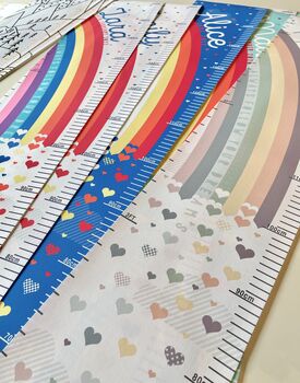 Personalised Rainbow Canvas Height Chart, 7 of 10