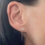 Sterling Silver Star Tassel Threader Earrings, thumbnail 1 of 5
