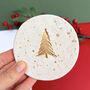 Gold Christmas Tree Coasters, thumbnail 1 of 7