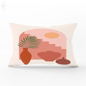 Abstract Vases And Sun Cushion, Minimalist Architectural Art Design, 3 of 7