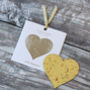 Red, Blue And Gold Seed Paper Hearts Set, thumbnail 3 of 10