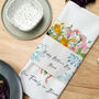 Personalised Family Birth Flower Bouquet Tea Towel, thumbnail 4 of 12